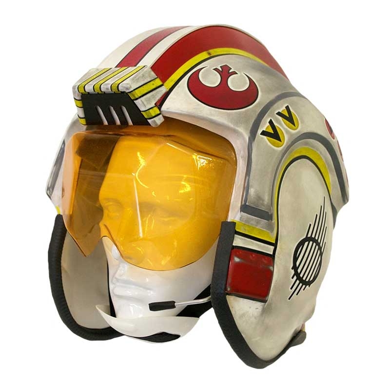819457361.jpg Star Wars X-Wing Pilot Helmet - Replica Luke Skywalker Red Five - Weathered