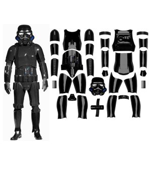 Shadowtrooper Armor Costume with Helmet – Fully Strapped – Ready to Wear – No Accessories
