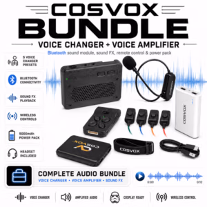 COSVOX Complete Stormtrooper Voice Changer & Amplifier Bundle – Bluetooth Sound FX, Wireless Controls & Power Pack